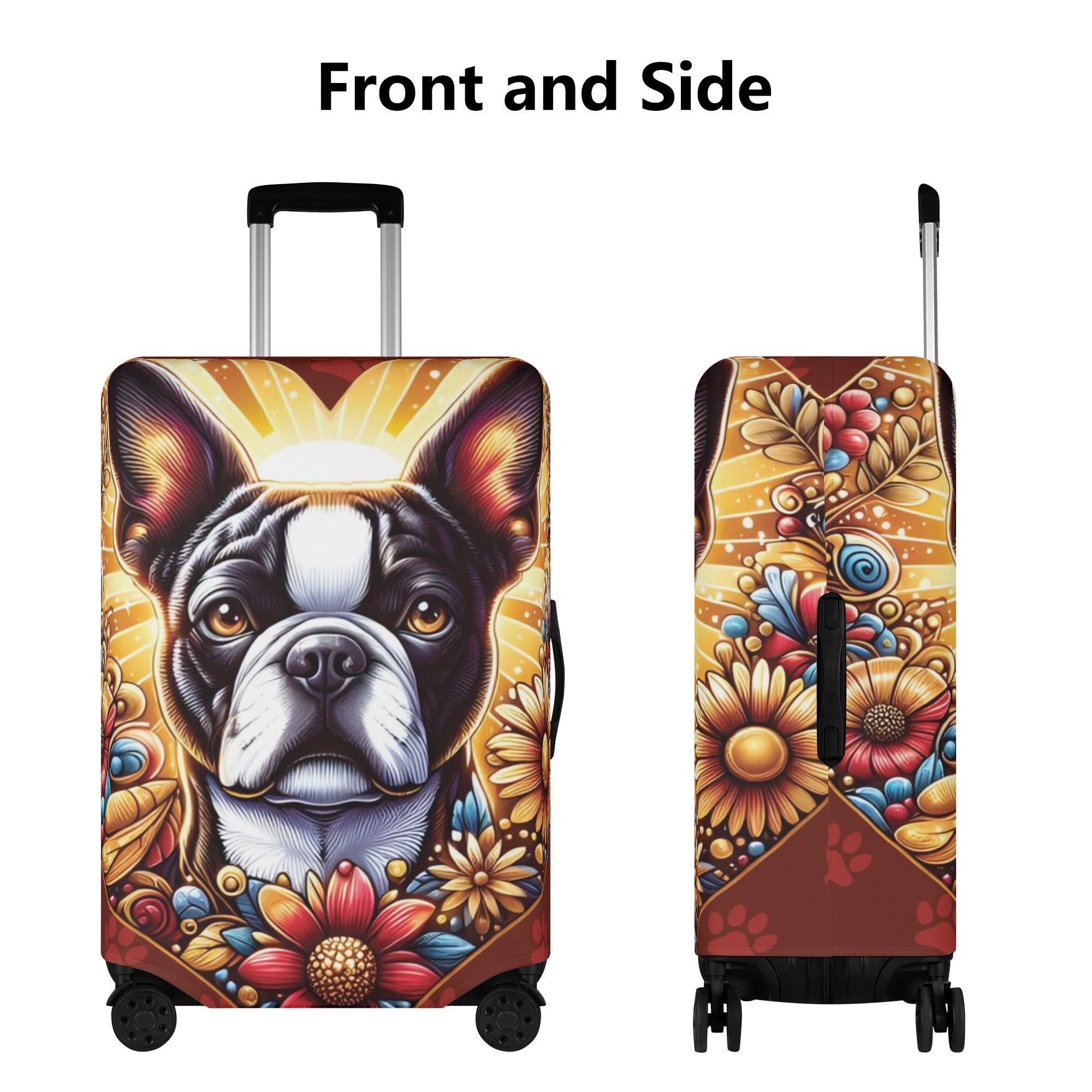 French Bulldog Reggie Luggage Cover For Boston Terrier Lovers Durable Dog Item