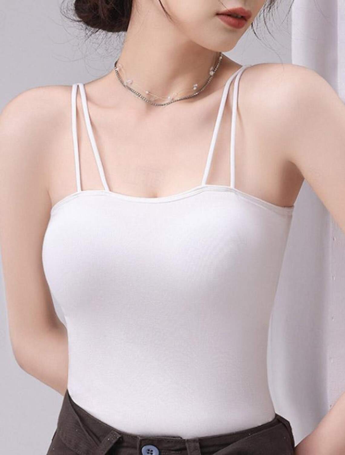 Women's Tank Top Basic Sleeveless Regular Tops Strapless Summer