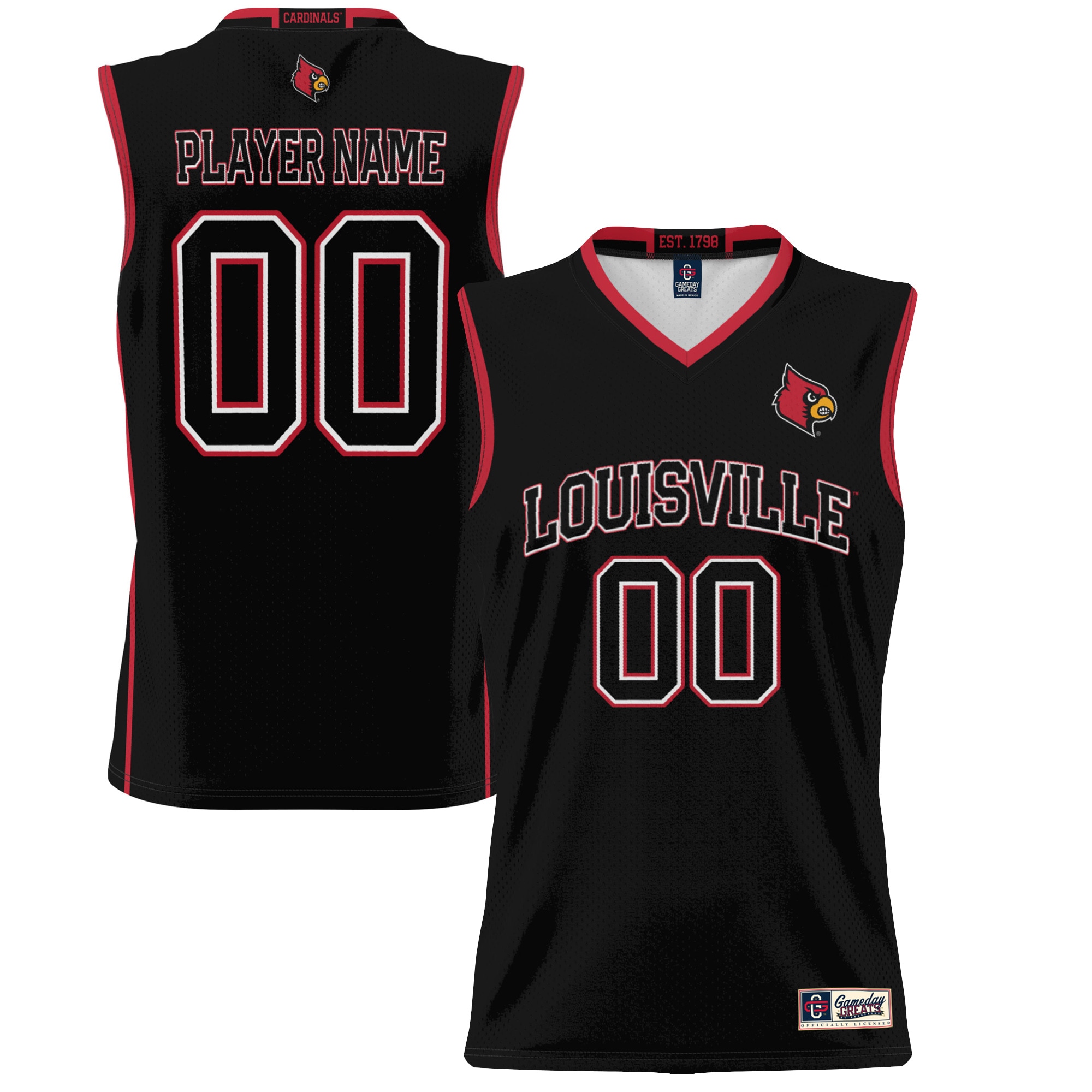 [NJP] Louisville Cardinals GameDay Greats Lightweight NIL Pick-A-Player Women's Basketball Jersey - Black