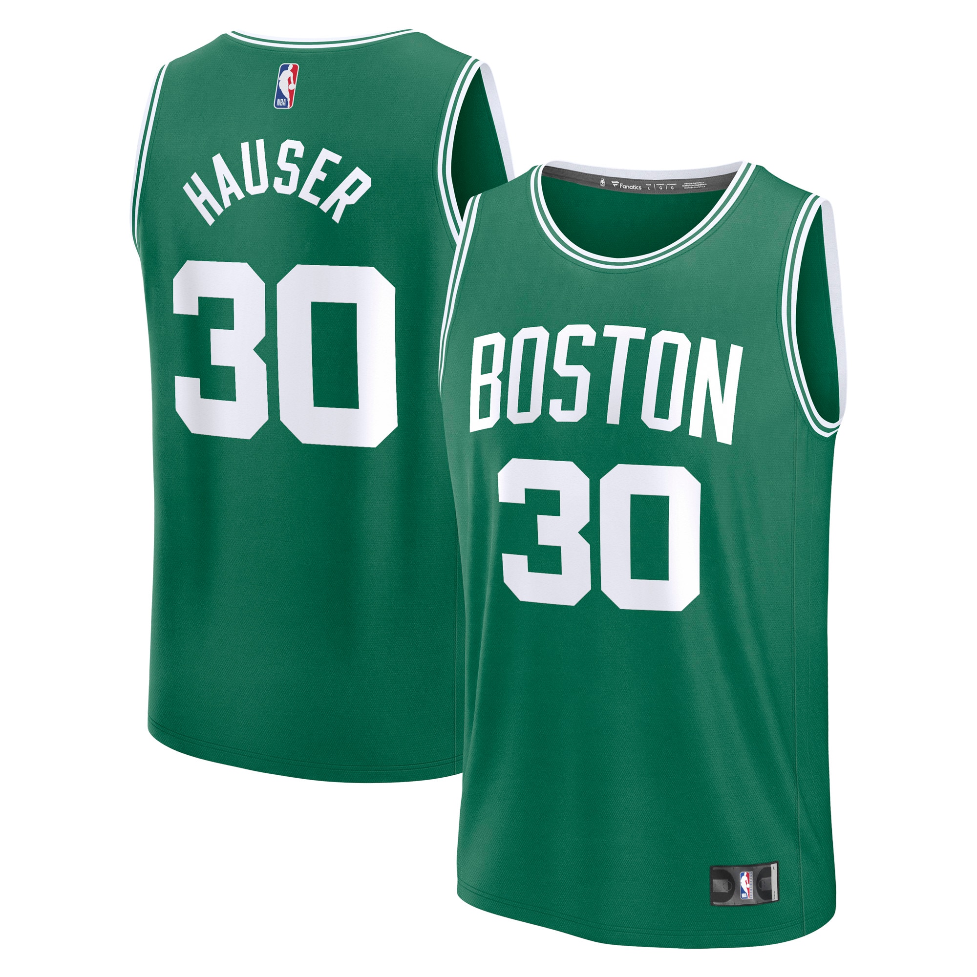 [LK] Sam Hauser Boston Celtics Fast Break Replica Player Jersey - Icon Edition - Kelly Green