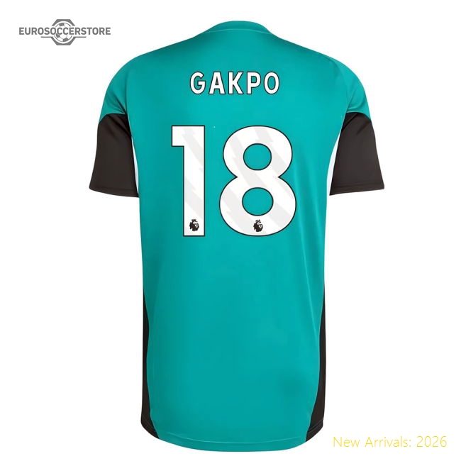 2025-2026 Liverpool Football Club Eu Training Jersey (Green) (Gakpo 18)