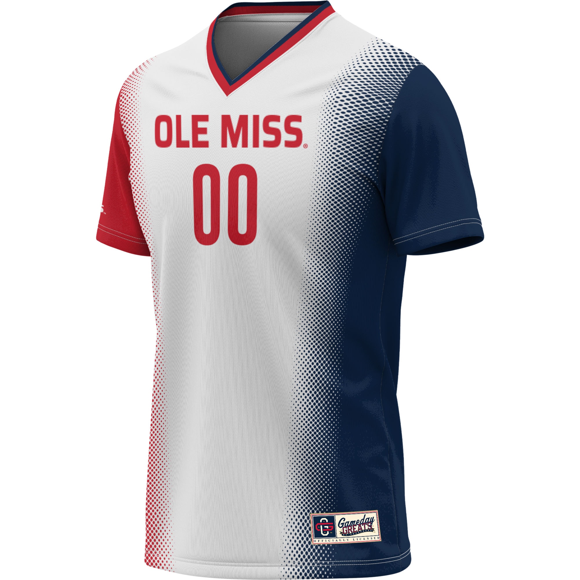[SJH] Ole Miss Rebels GameDay Greats Youth NIL Pick-A-Player Lightweight Women's Soccer Jersey - White