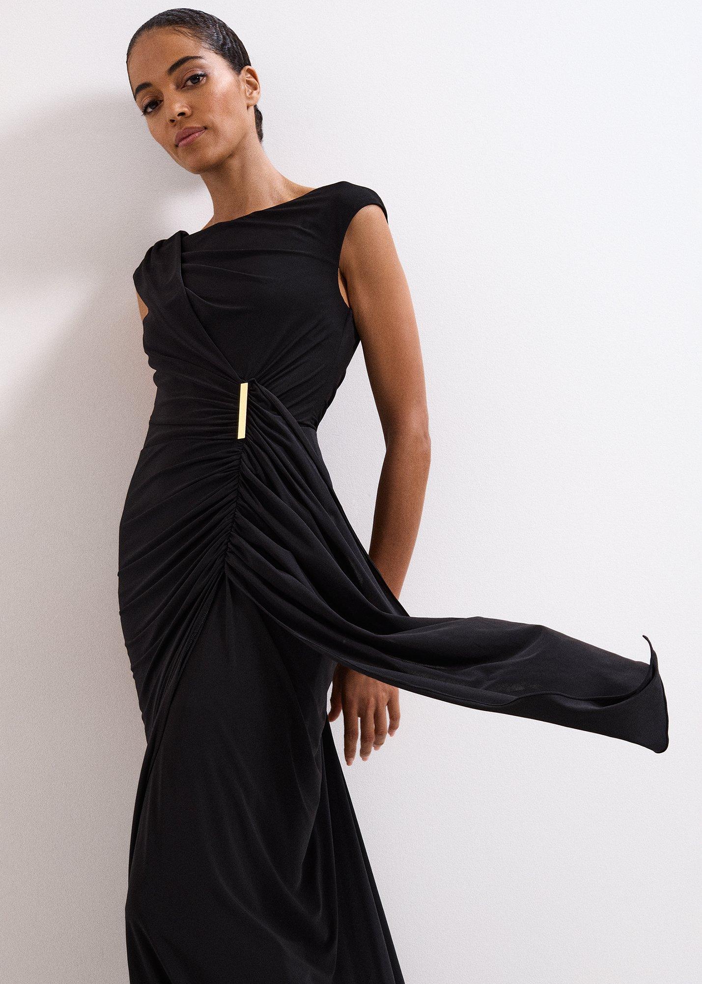 Petite Donna Black Maxi Dress