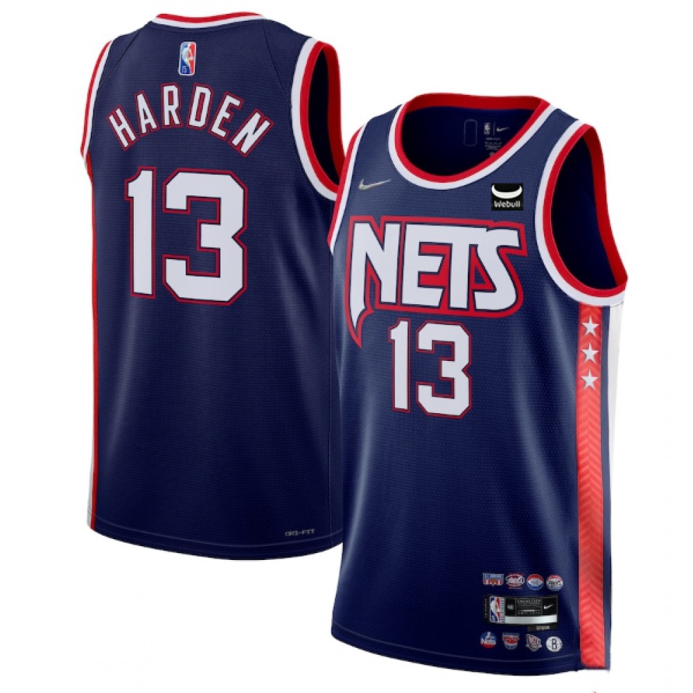 Premium Brooklyn Nets James Harden13 Navy Jersey - City Edition