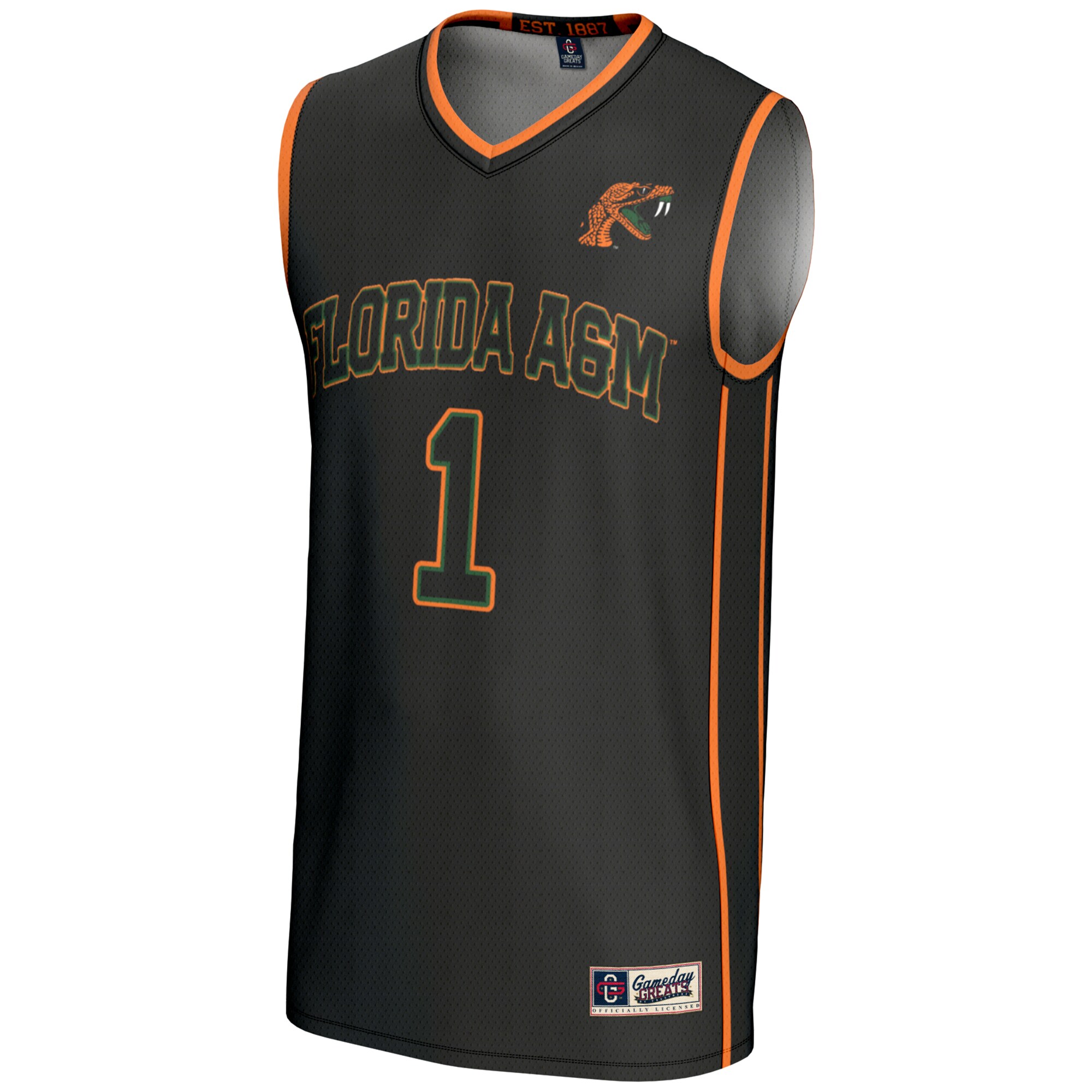 [NJP] Florida A&M Rattlers GameDay Greats Unisex Lightweight Basketball Jersey - Black