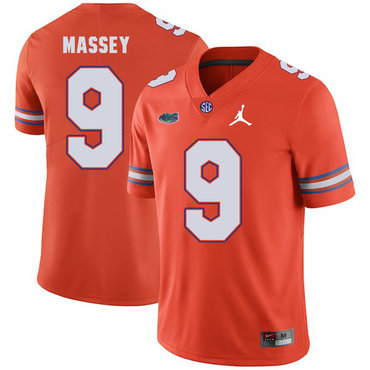 authentic Men's None Dre Massey #9 Orange 2024 Football Jersey
