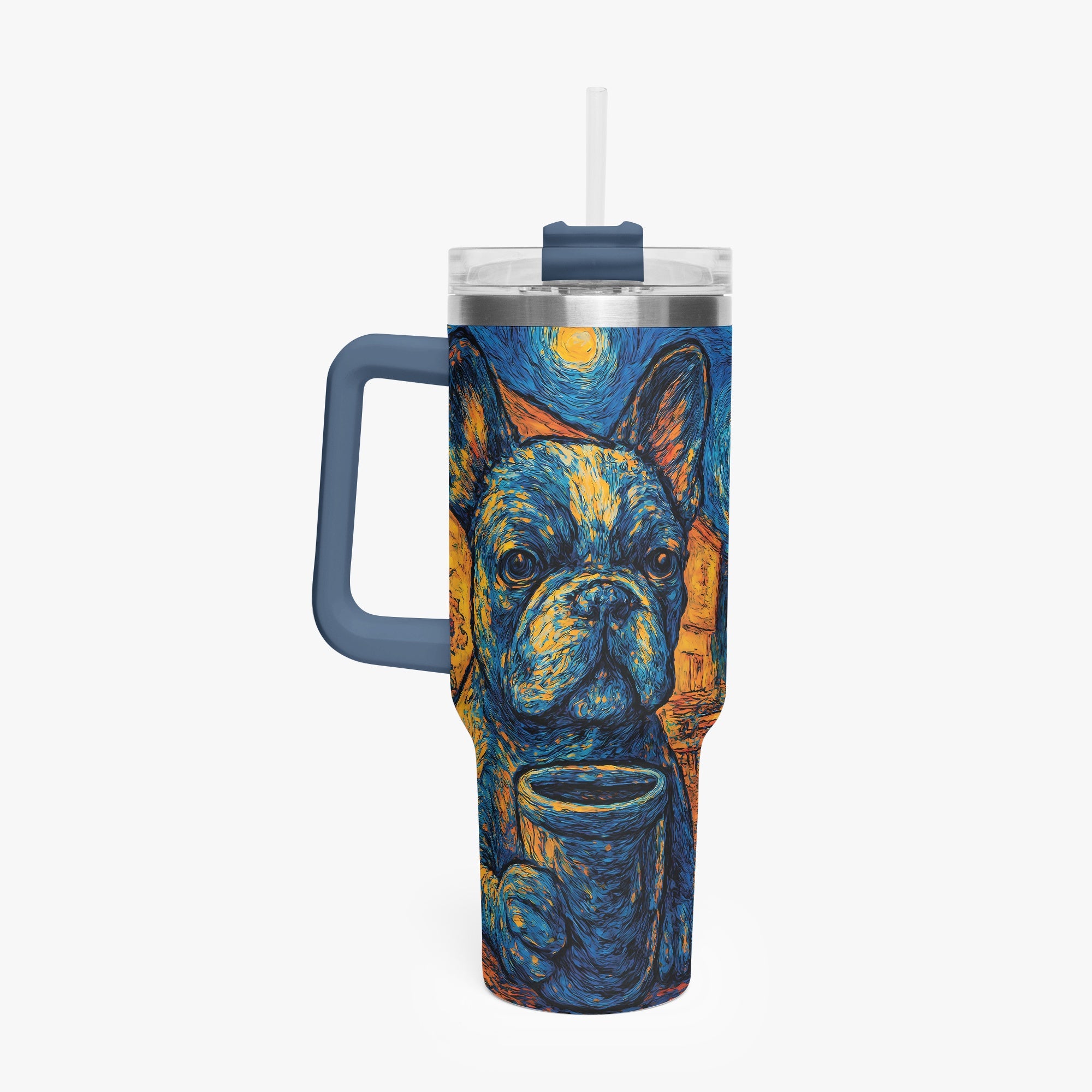 Frenchie Safe Reuben - Non-slip Car Tumbler Cup Winter Wear