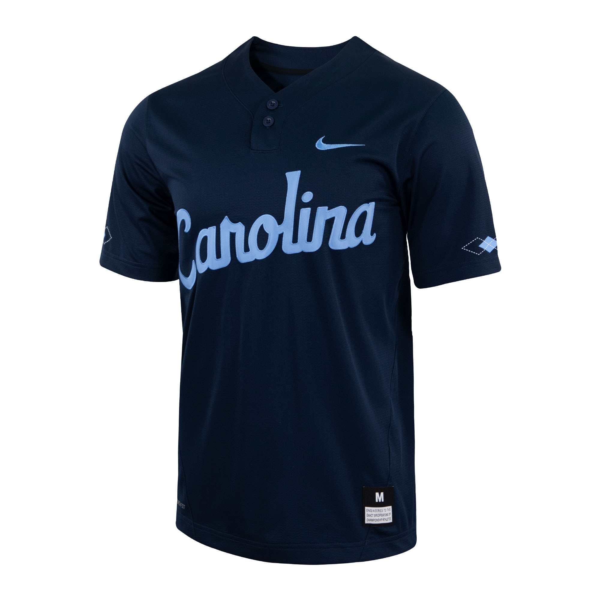 [NJP] North Carolina Tar Heels Two-Button Replica Baseball Jersey - Navy