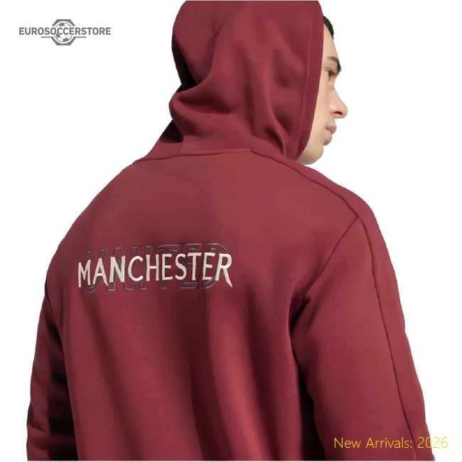 Elite 2024-2025 Man Utd Seasonal Full Zip Hoody Shadow Red