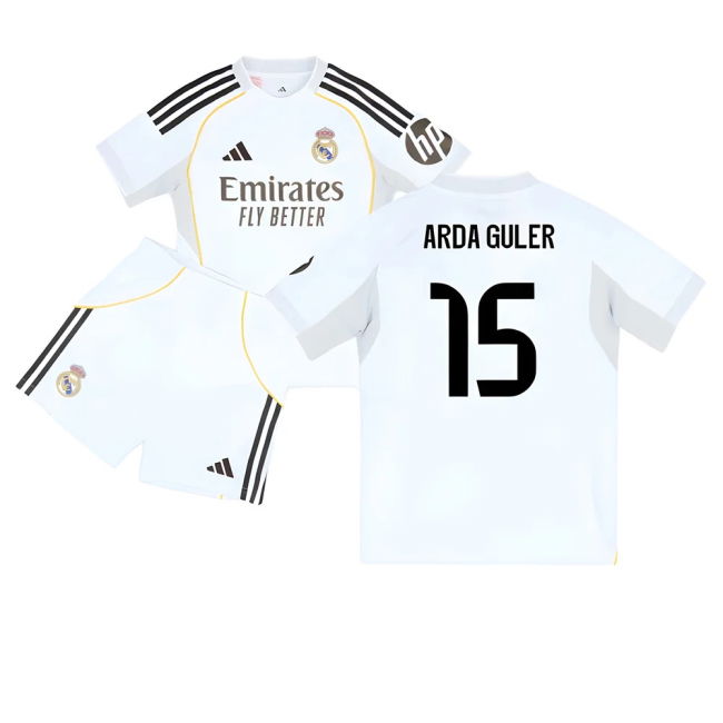 2025-2026 Genuina Camiseta Real Madrid Local - Juvenil Con Guler 15