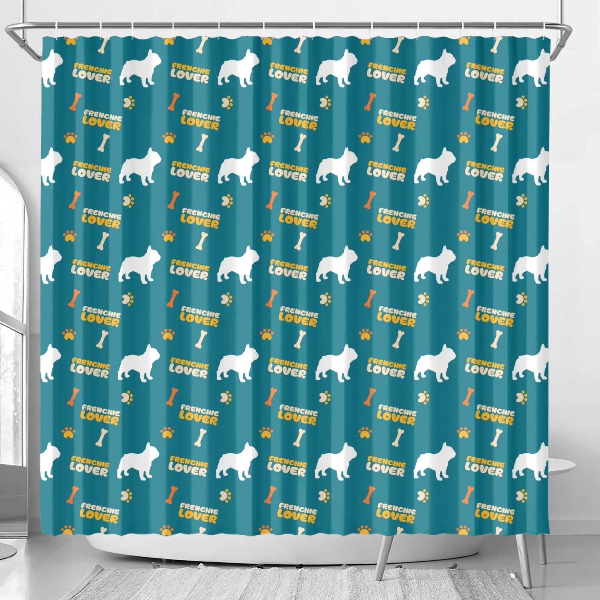 Pet-Lover Louis - Shower Curtain For Frenchie Lovers for Everyday Wear