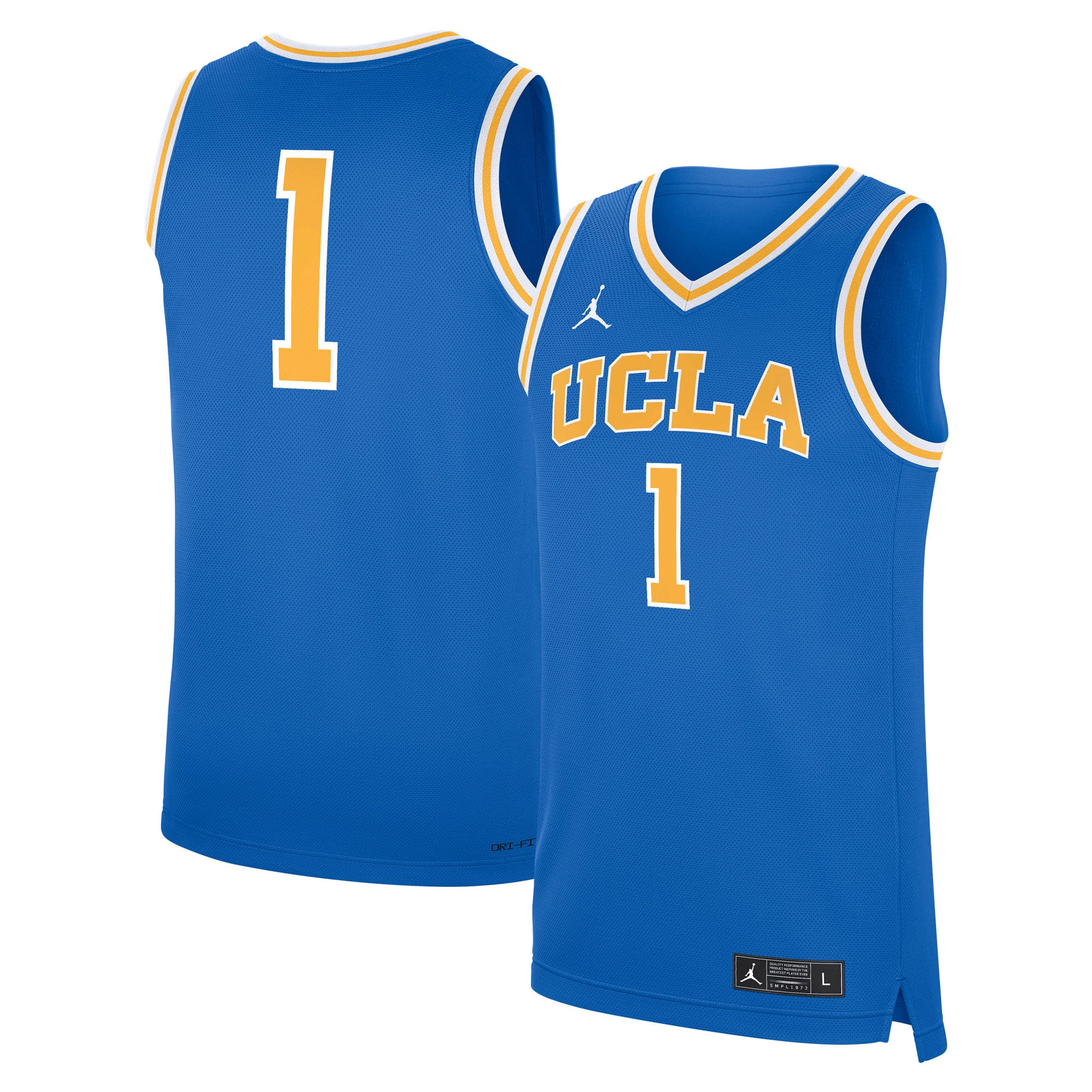 UCLA Bruins Jordan Brand Road Replica Basketball Jersey - Blue