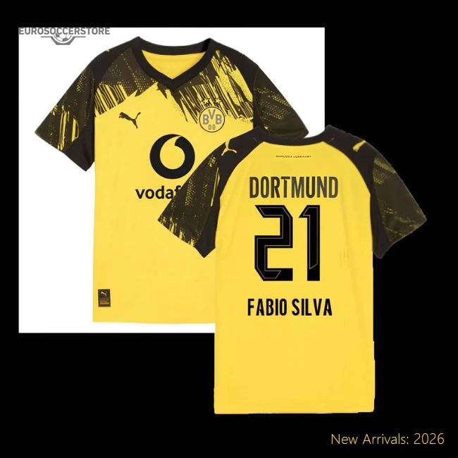 Borussia Dortmund Children 2025 Home Jersey Shirt Football Fan Football Fan Match Day For Football Fans
