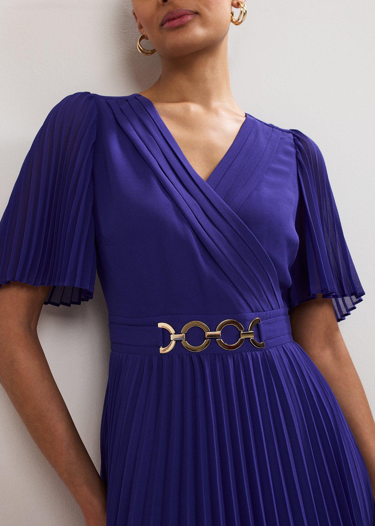 Yasmina Pleated Maxi Dress