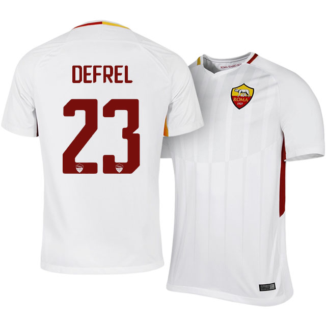 Roma Away 201718 Grégoire Defrel 23 Soccer Jersey Shirt - Official