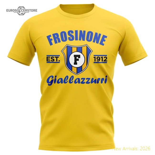 Frosinone Established Football Fan T-shirt (yellow) - Reasonable Price