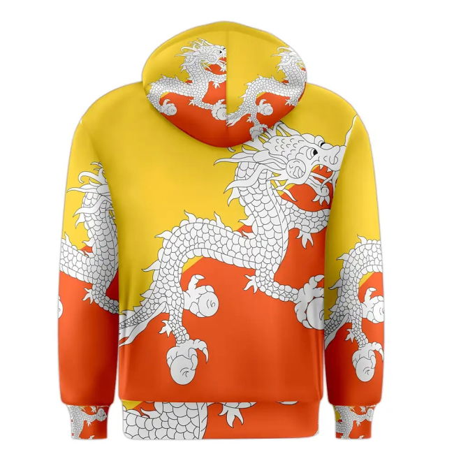 Climate-Control Collector'S-Item Bhutan Sublimated Flag Hoody