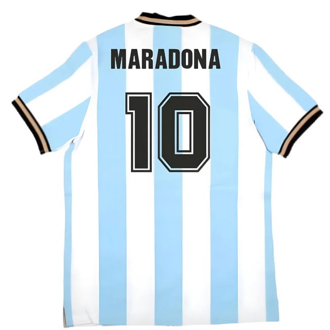 Soccer False Nein Argentina Home Vintage Shirt (Maradona 10)