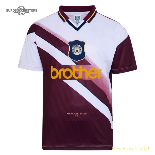 Authentic Score Draw Manchester City 1996 Away Retro Football Shirt
