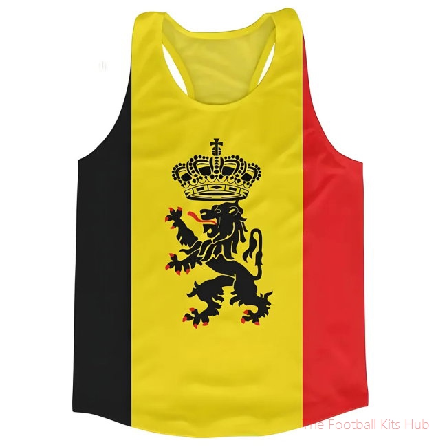 Men Belgium Flag Running Vest UEFA Euro