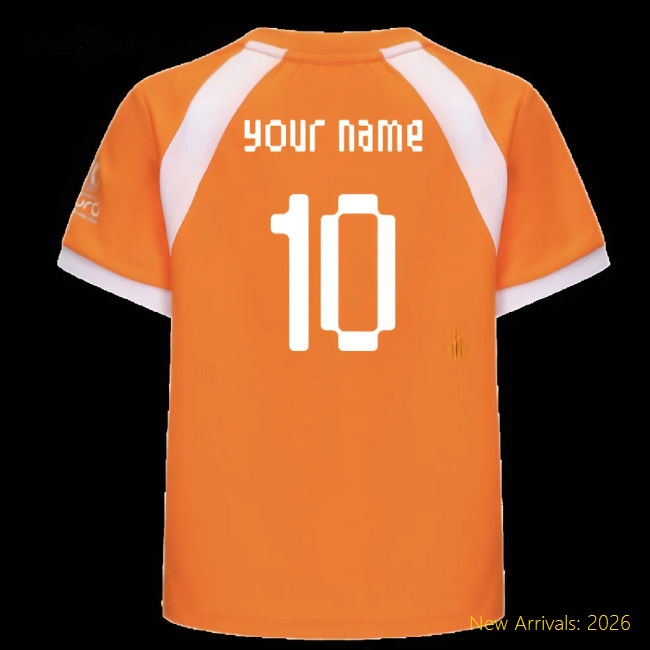 2025 Netherlands WEC Poly T-shirt (Orange) - Kids (Your Name)