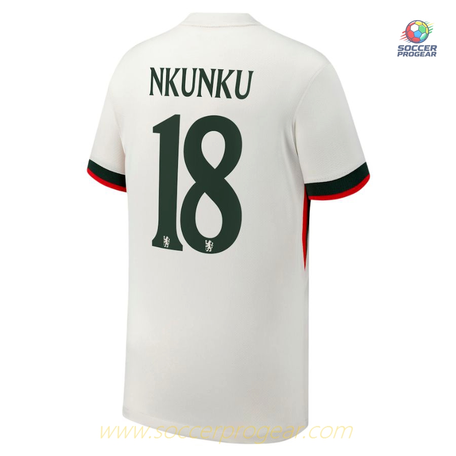 Chelsea Away Children Kit Team Jersey 2025-26 Edition Nkunku