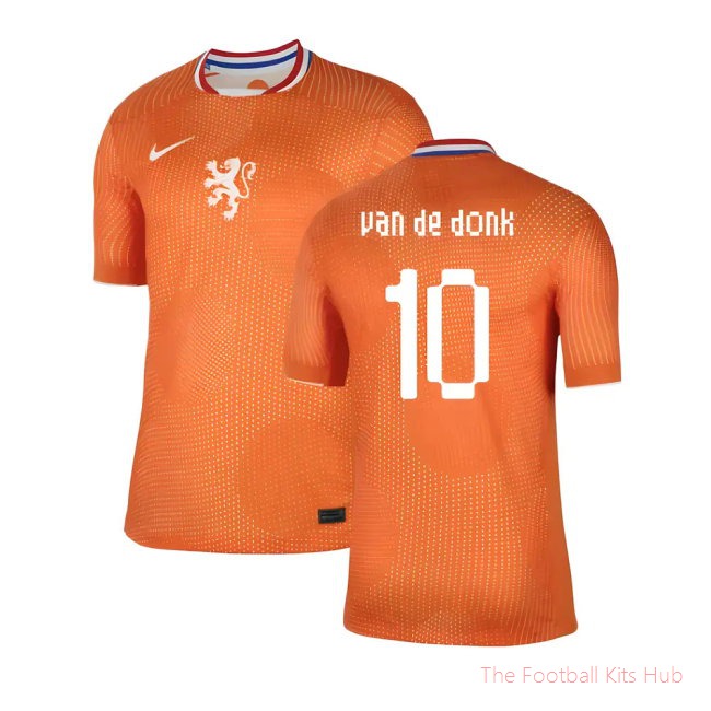 2025-2026 Netherlands Womens Team Home Shirt (Unisex) (Van De Donk 10)