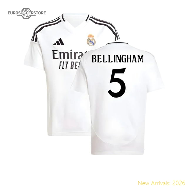 Real Madrid 2024-25 Home Fan Version For Kids (Bellingham Soccer Jersey