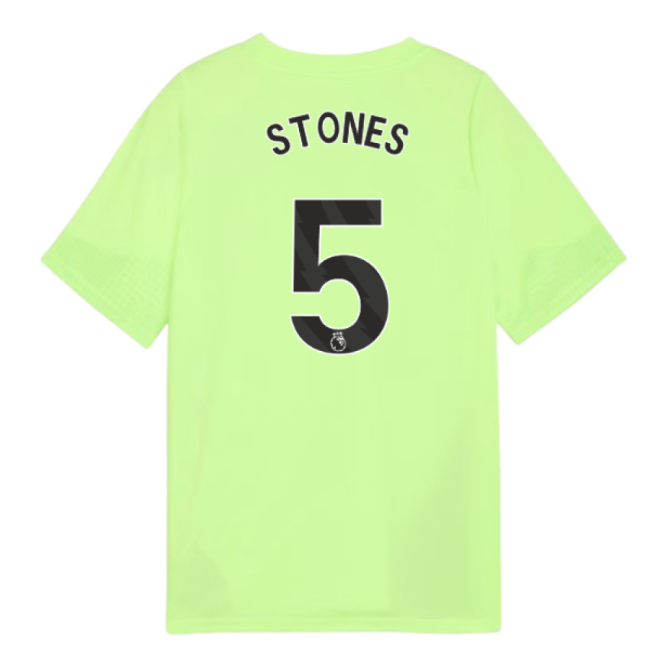 Man City 2025-2026 Jersey (Fizzy Apple) - Kids (Stones 5) (Fizzy Ap...