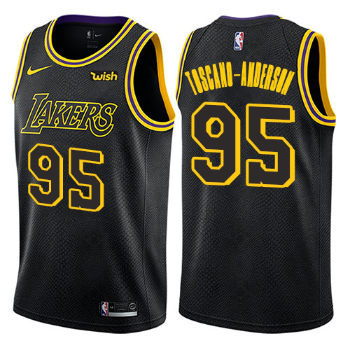 Nike Lakers Black Angeles Lakers #95 Jersey - NBA Fan Apparel