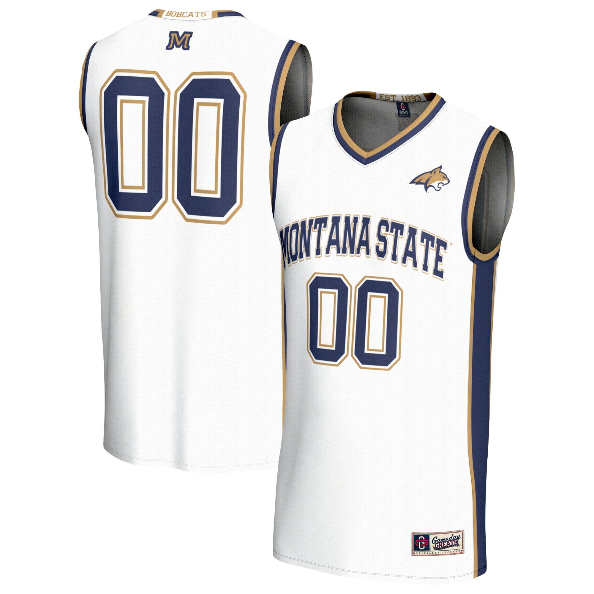 [NJP] Montana State Bobcats GameDay Greats Youth Lightweight Basketball Fashion Jersey - White