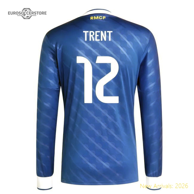 High-Quality 2025-2026 Real Madrid Long Sleeve Third Shirt (Trent 12)