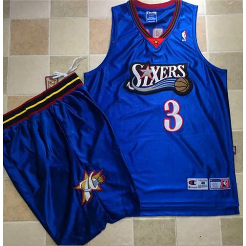 76ers Blue Philadelphia 76ers #3 Jersey - Affordable Premium Quality