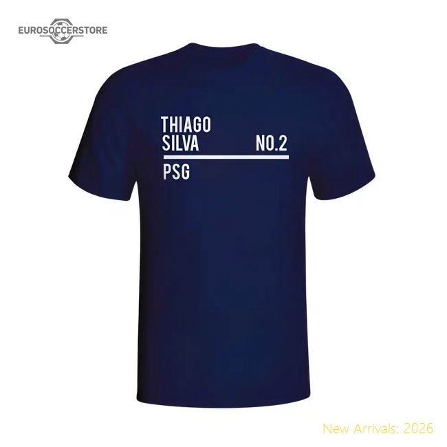 Fan-Favorite Thiago Silva Psg Squad T-Shirt (Navy) - Kids