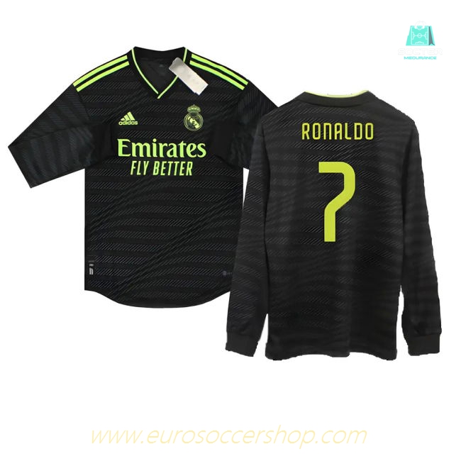 2022-2023 Real Madrid Authentic Long Sleeve Third Shirt (RONALDO 7)