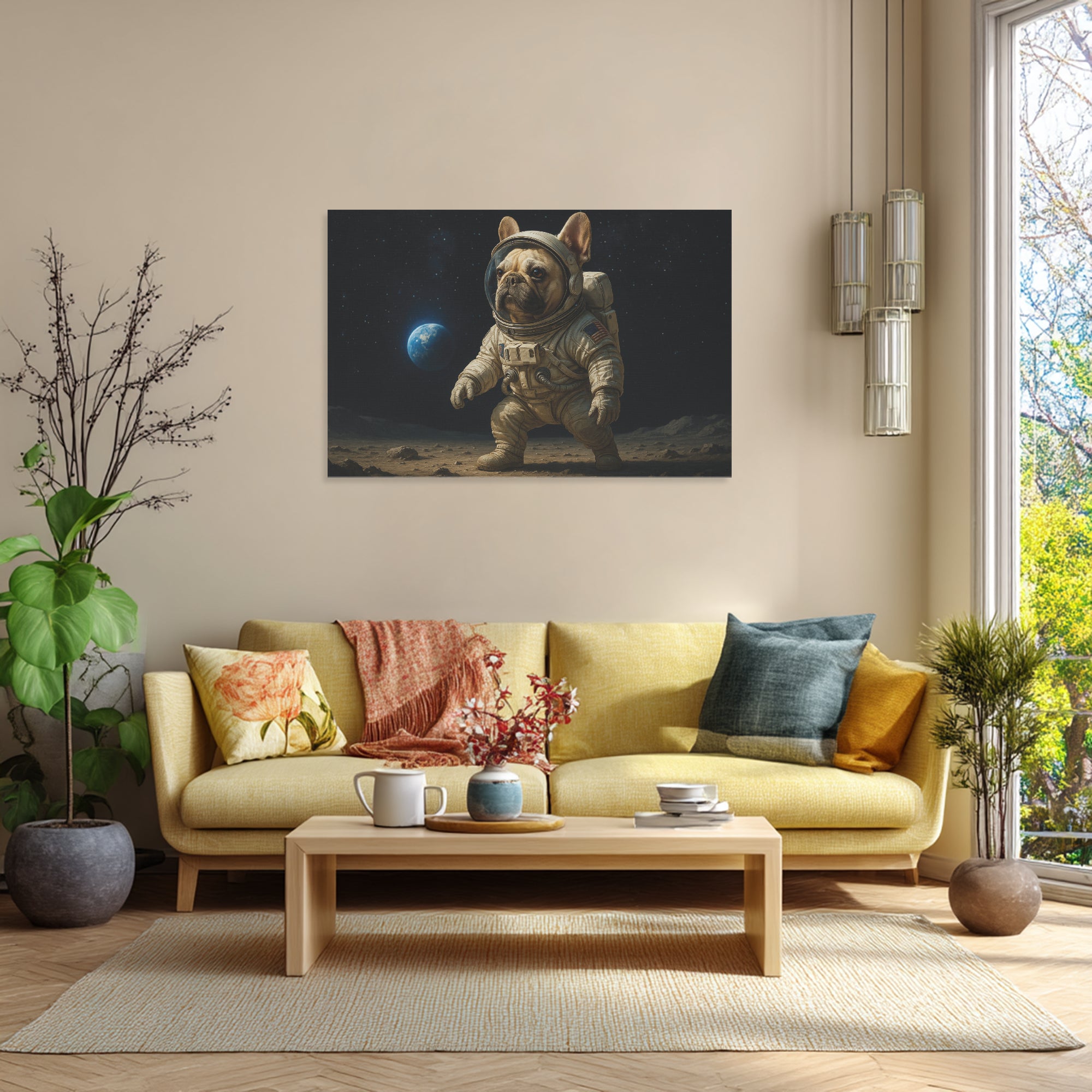 - Dog Owner Adorable Frenchie Canvas Wall Art Outdoor Style | Comfy Fit