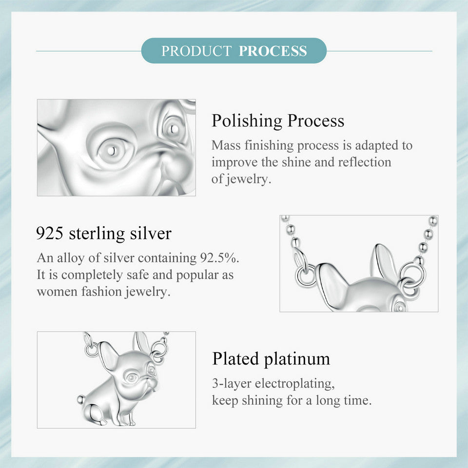 Bullicon French Bulldog Necklace Jewelry – Cute Accessory for Pet Fans