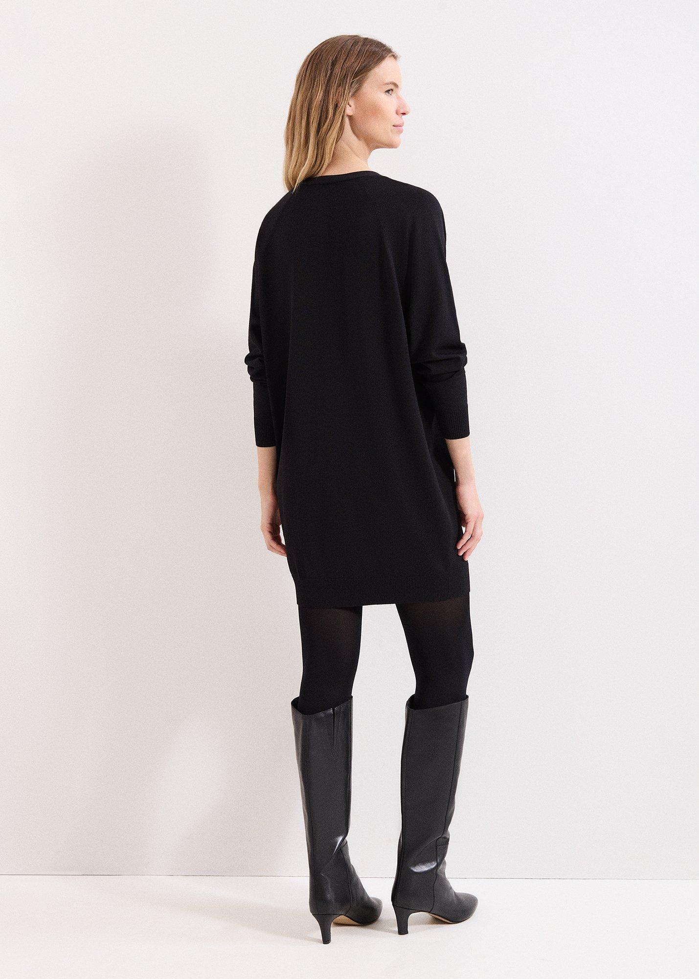 Senita Black Tunic With Neck Detail