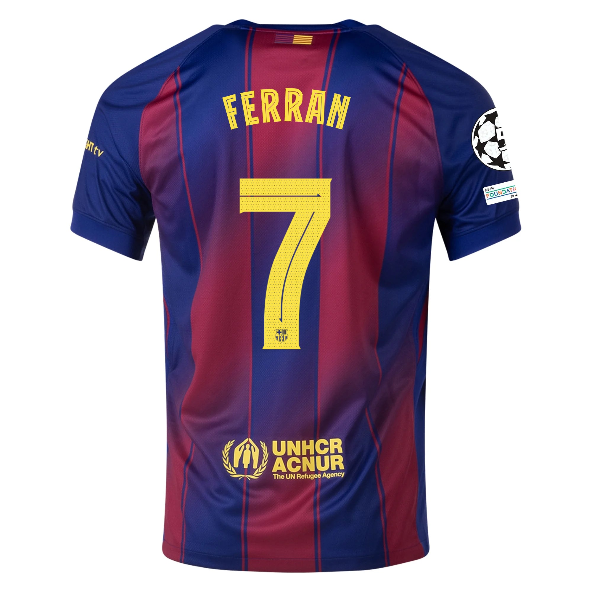 Barcelona Gold) 2025-2026 UCL Home Jersey – Authentic Shirt
