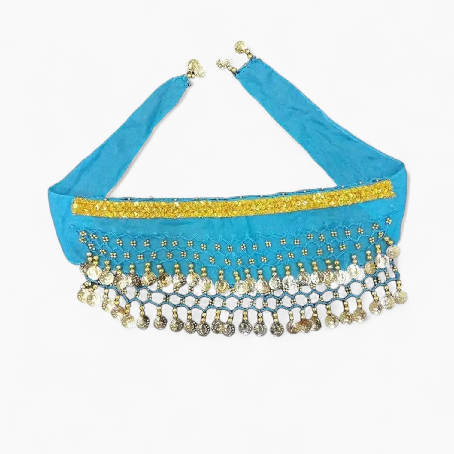 Zestara Frenchie Belly Dance Costume – Sparkling Sequin Butt Curtain Waist Chain Clothes