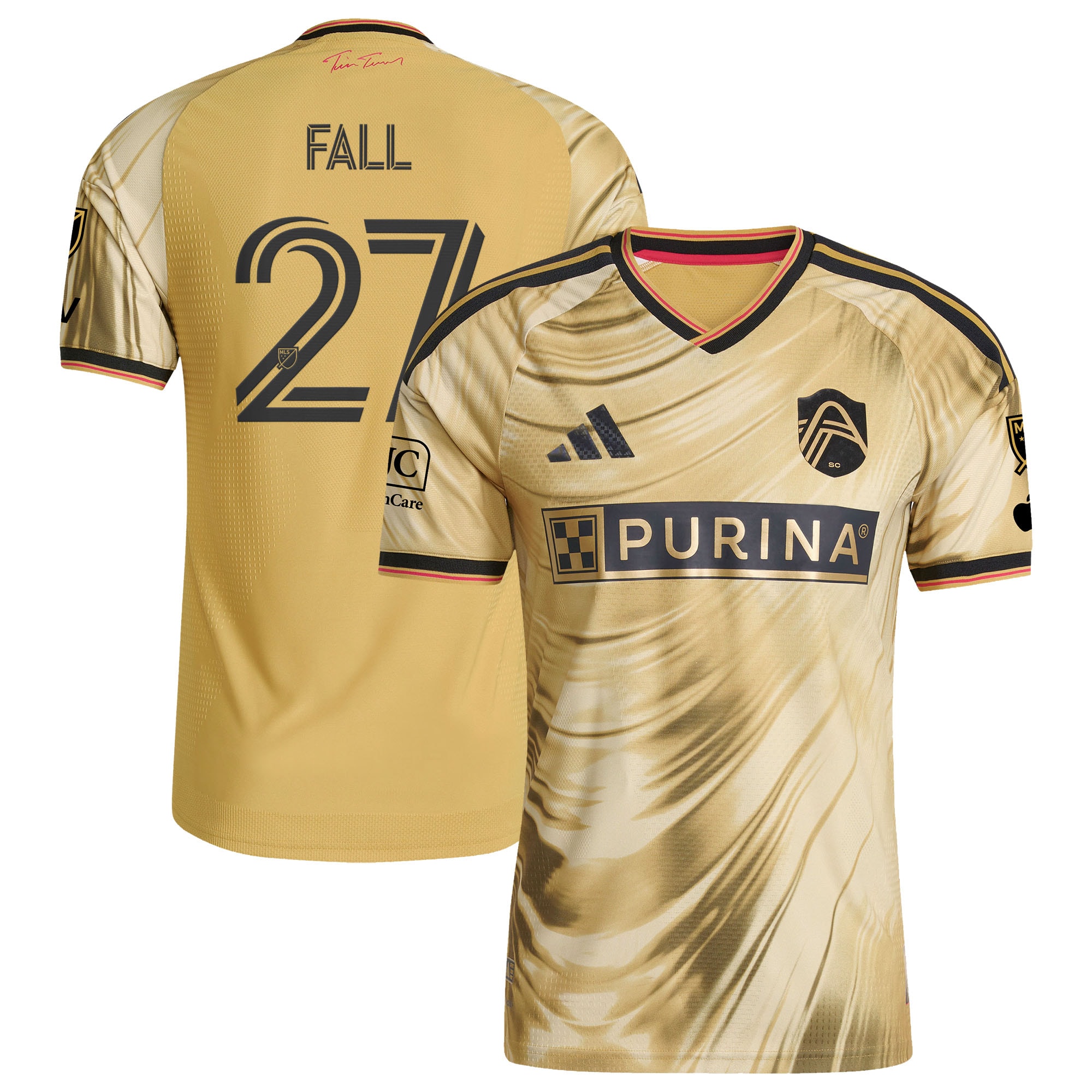 [LK] Women's Fallou Fall St. Louis CITY SC 2026 The Tina Turner Kit On-Field Authentic Patch Jersey - Yellow