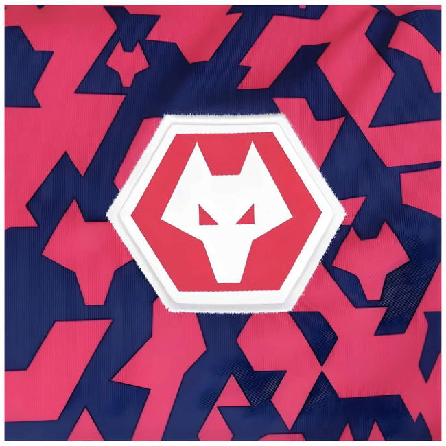2024-2025 Wolves Pre Match T-Kit - Blue/Pink