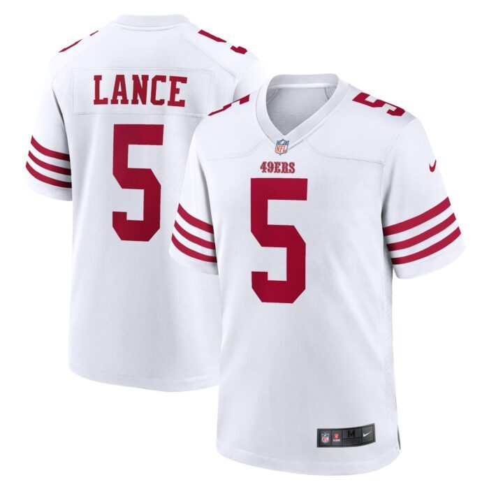 Men's San Francisco 49ers Trey Lance Nike White Player Gam...