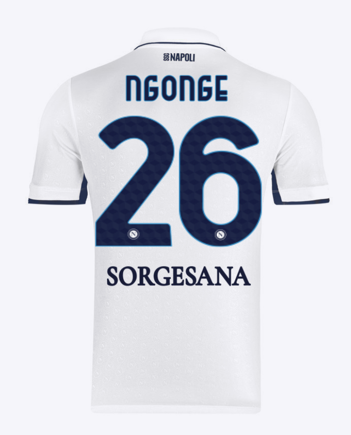 Napoli's 24-25 Season Away Jersey, Featuring Ngonge with Number 26