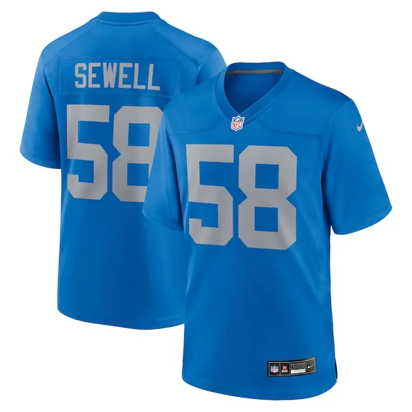 None Penei Sewell Game Jersey - Blue | NFL Player Jersey | NFL Footbal