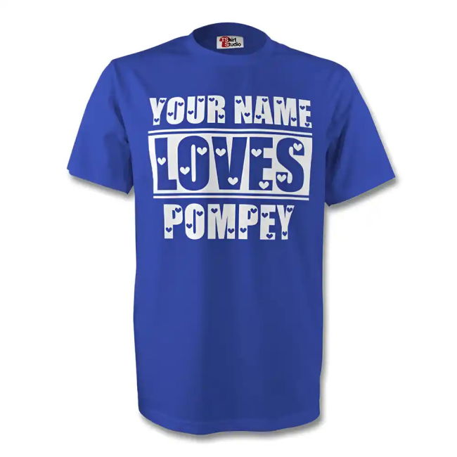 Your Name Loves Pompey T-shirt (blue) - Kids | Lightweight