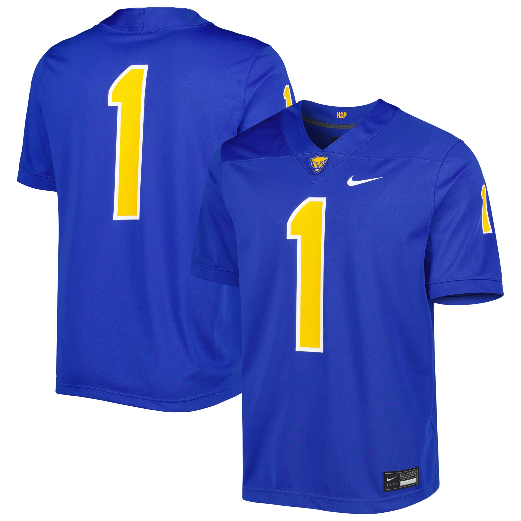 Men's #1 Royal Pitt Panthers Football Jersey