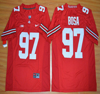 Men's Ohio St Buckeyes Red 2015 moisture wicking Joey Bosa #97 home