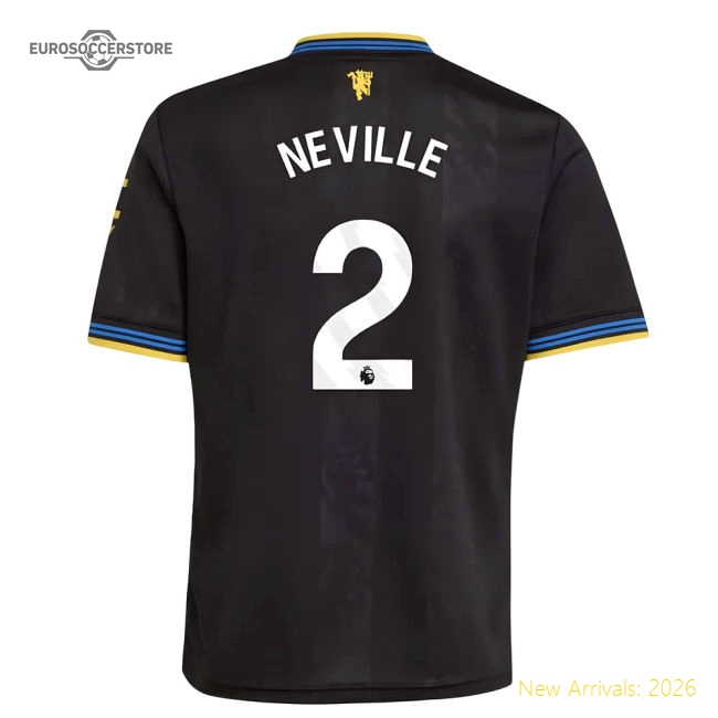 Official 2025-2026 Man Utd Third Shirt (kids) (neville 2) - Premium
