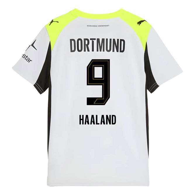 2025-2026 Borussia Dortmund Away Shirt - Kids (Haaland 9)